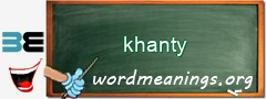 WordMeaning blackboard for khanty